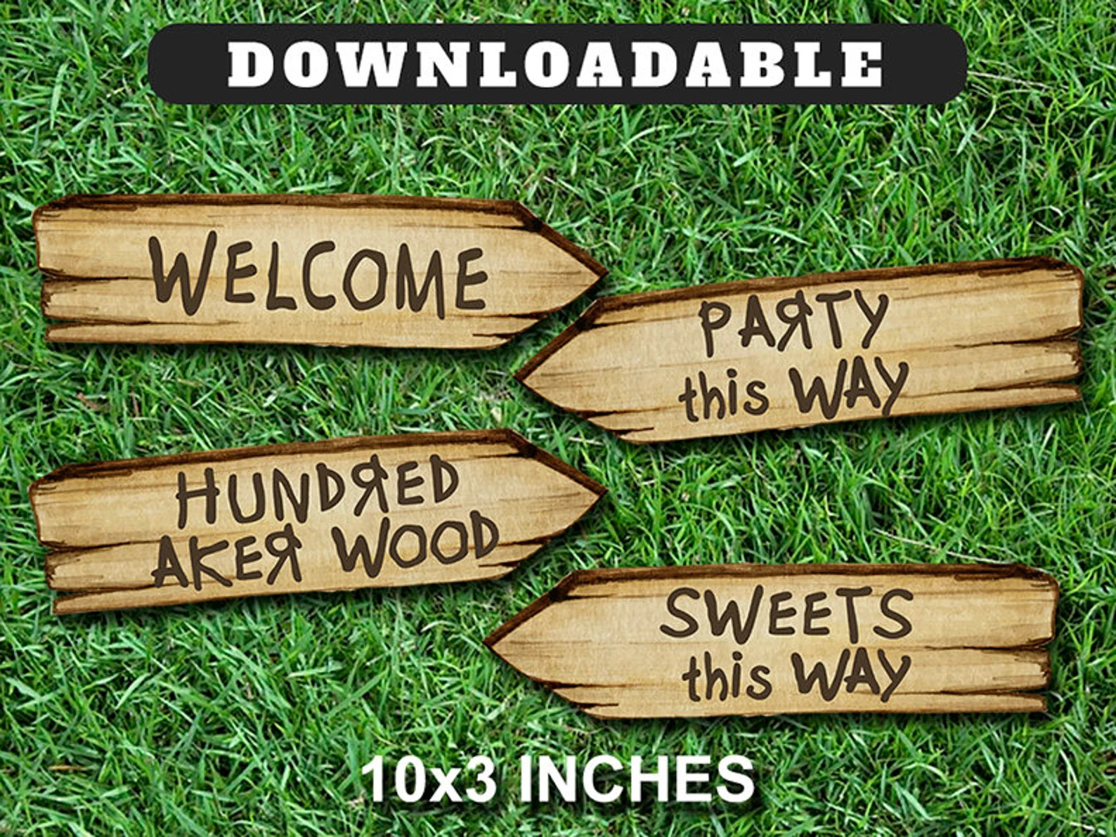 Downloadable Four 4 Digital Direction Arrow Signs 10x3 - Etsy | Etsy (US)