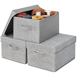 Amazon.com: GRANNY SAYS Closet Storage Bins, Fabric Boxes with Lids, Shelf Baskets for Closet Org... | Amazon (US)
