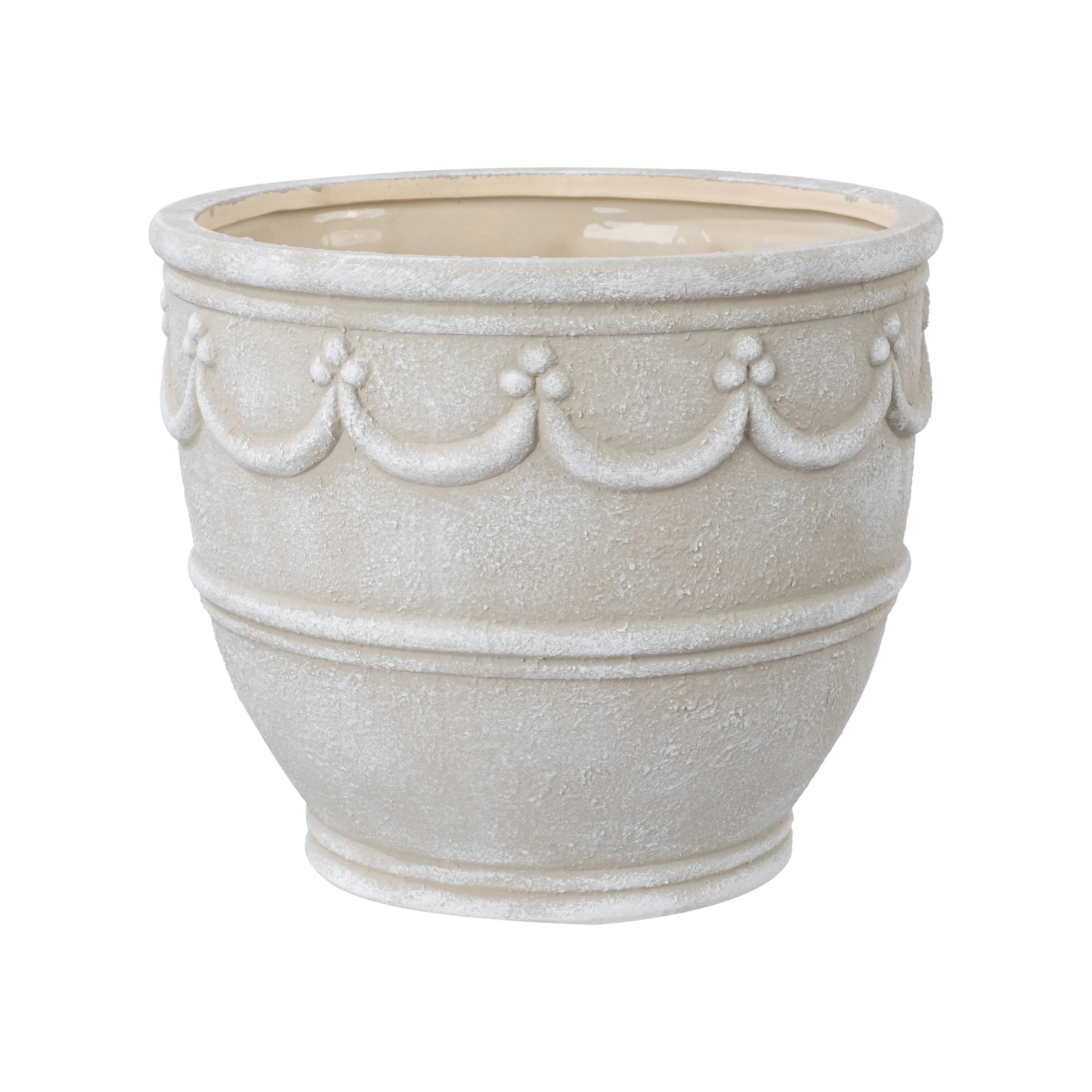 My Texas House 12" Retro Planter, Cream | Walmart (US)