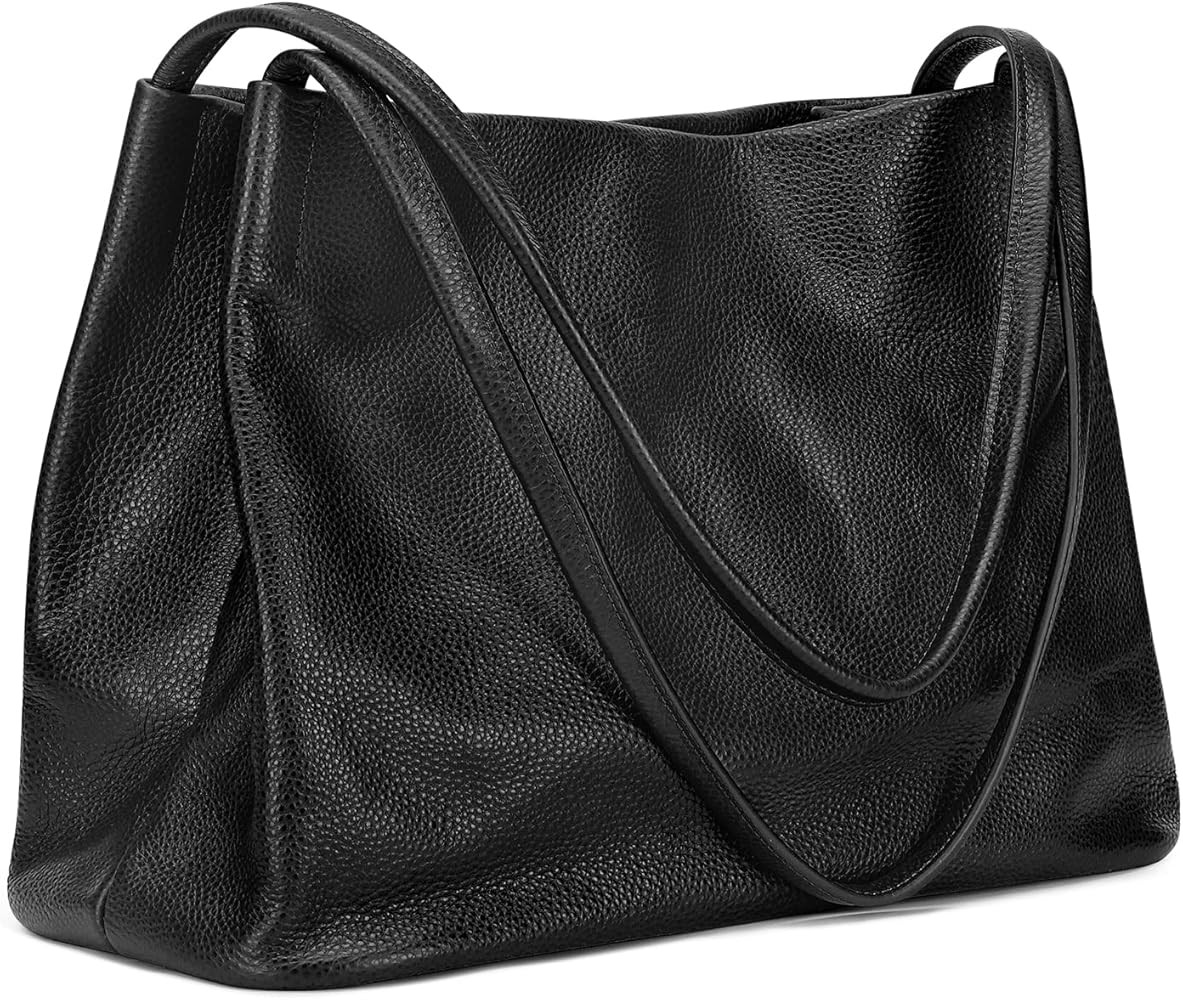 Kattee Soft Genuine Leather Tote Bags for Women, Casual Shoulder Hobo Purses and Handbags, Top Ma... | Amazon (US)