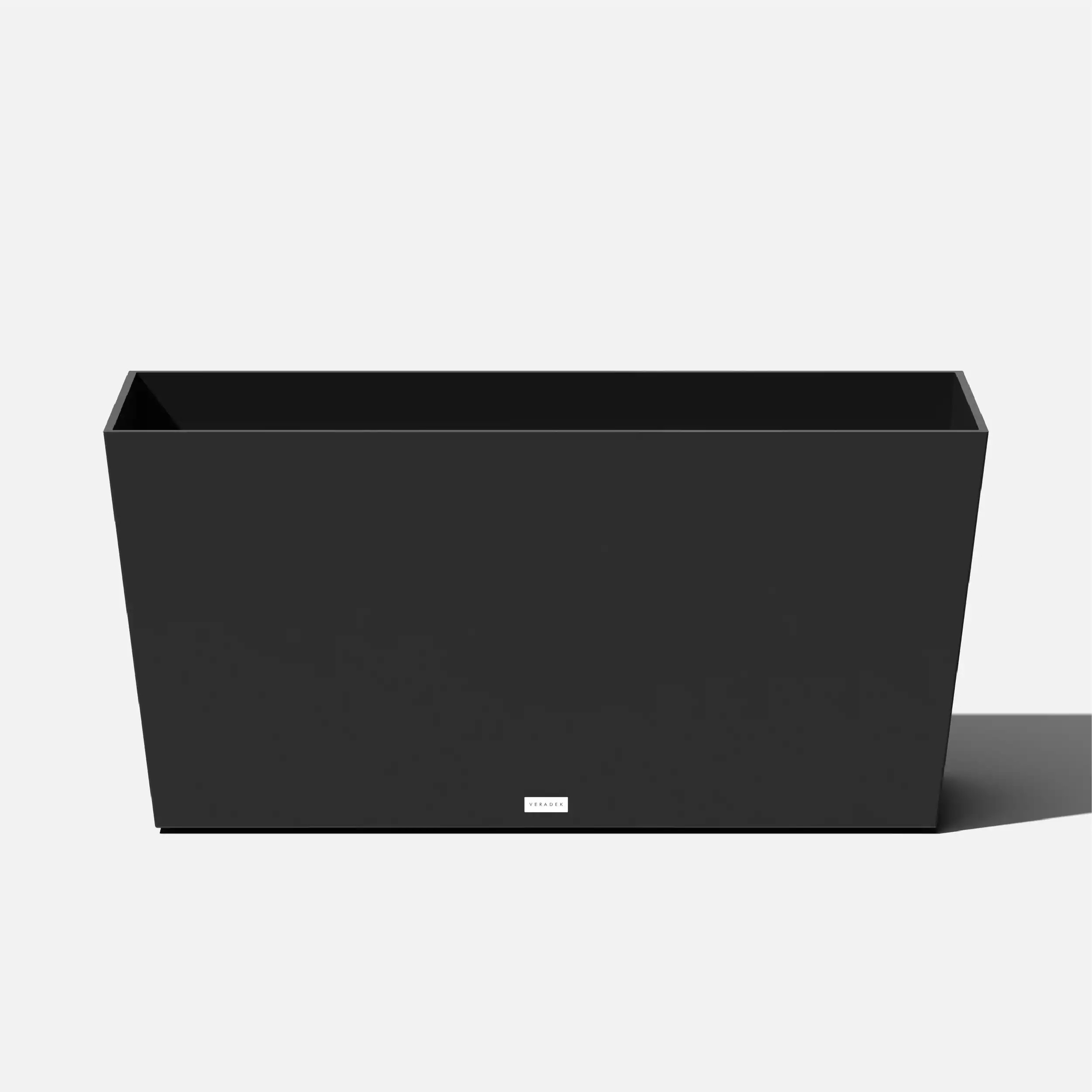 Veradek Rectangle 39-in W x 39.0-in L Black Plastic Indoor/Outdoor Planter Large | MLO39B | Lowe's