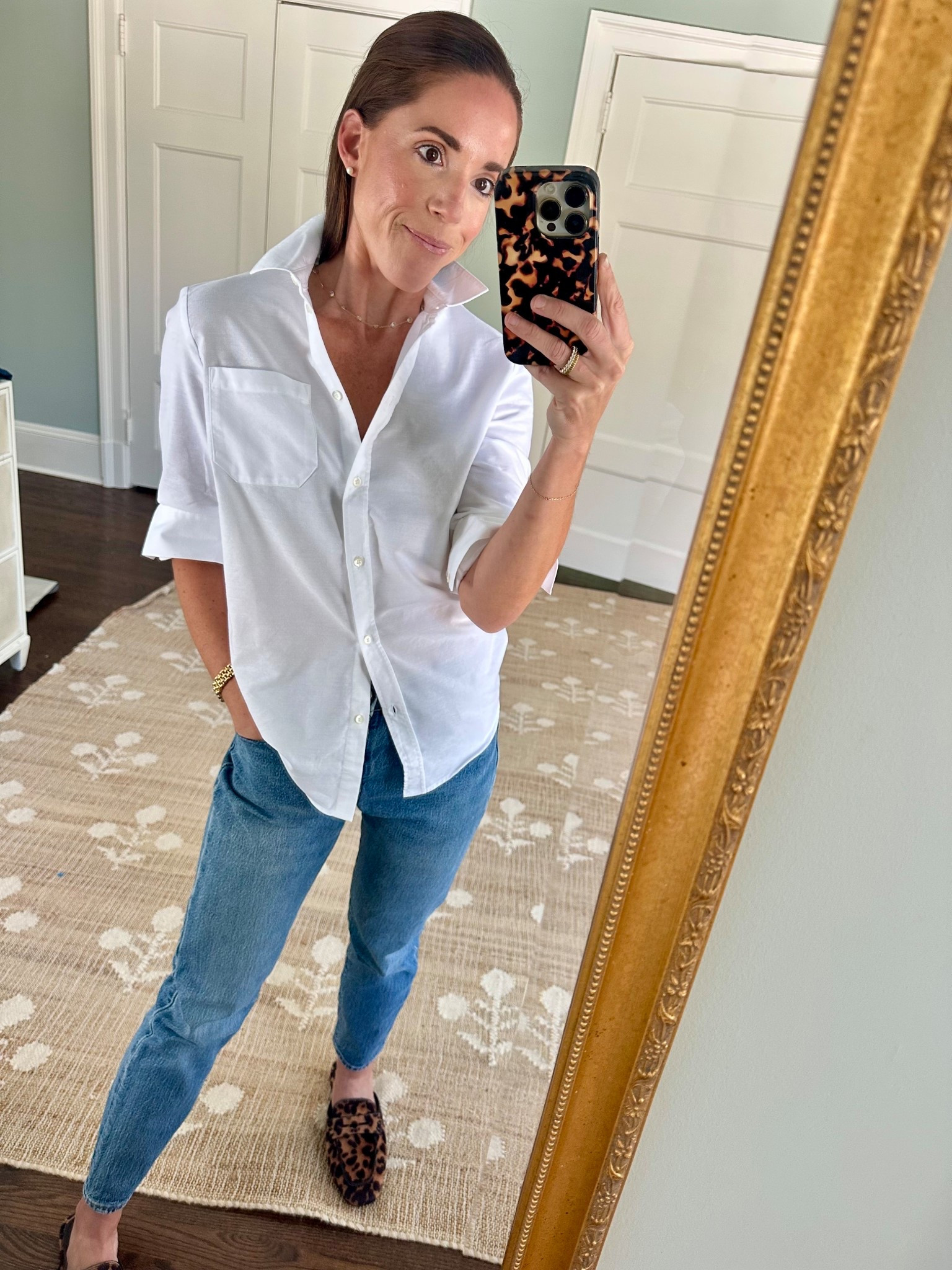 Tomboy white button down shirt 

#LTKootd #LTKmomlife