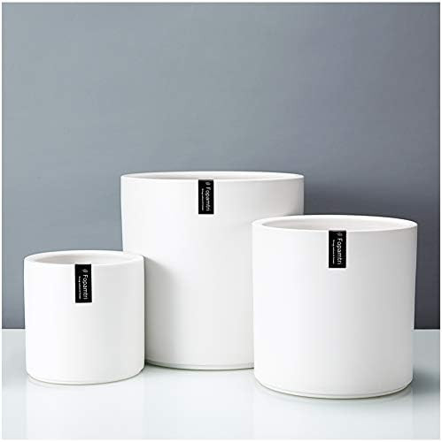 Fopamtri Plant Pot Set Matte White Ceramic Planter for Indoor Outdoor Plants Flowers Small 6" Med... | Amazon (US)
