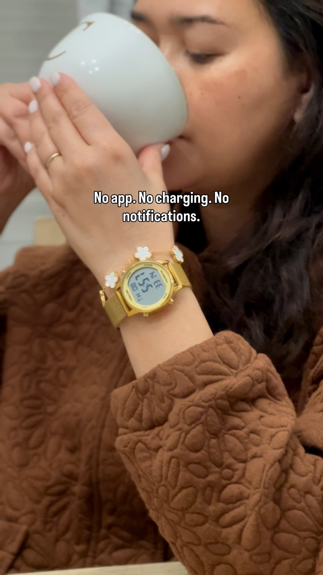 If you’ve been wanting to move more but don’t want another app, another charger, or another thing buzzing at you… this is for you.

I love simple wellness tools that actually fit real life.
This little watch tracks my steps quietly while I live my day—school drop-offs, walking pad time, errands, all of it.

No pressure. No guilt. Just movement.
If you’ve been looking for a gentle way to stay consistent, this might be your sign 

Save this for later or send it to a friend who hates smartwatches.

#LTKselfcare #LTKfitnessgoals #LTKootd