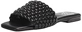 Vince Camuto Women's Arissa Woven Flat Sandal Slide, Black, 8.5 | Amazon (US)