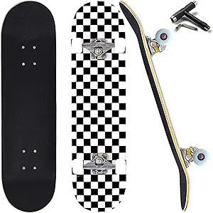 WALKEREN Skateboards for Beginners Adults Teens Youths Kids Boys Girls 31"x8" Standard Complete S... | Amazon (US)