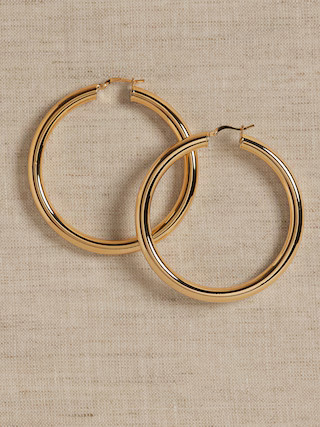 Ravena Large Round Hoops | Aureus + Argent | Banana Republic (US)