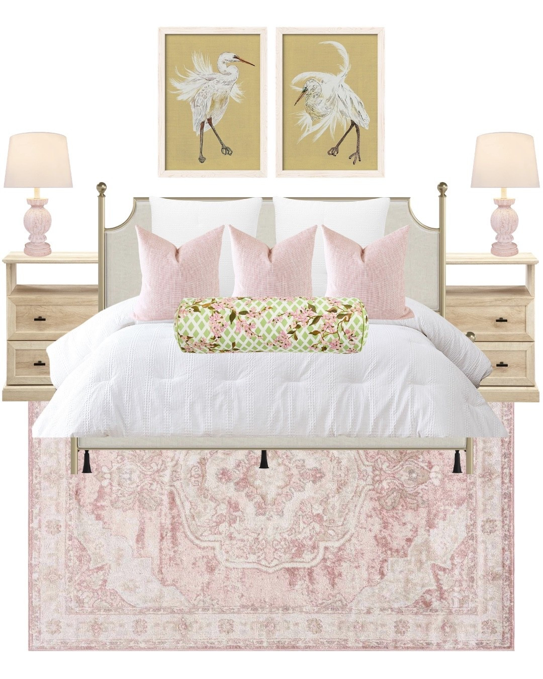 If you love blush pink + neutral bedrooms, this is such a pretty combo!🩷✨

Preppy bedroom inspo, pink euro pillows, oak nightstands, pink lamps, swan prints, queen size bed, pink area rug, @abby_louanne 

#LTKHome #LTKSaleAlert #LTKSeasonal