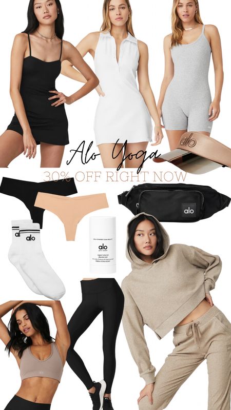 Rounding up some cute Alo Yoga athleisure and workout looks perfect for the neutral lovers. All on sale today! 30% off. Cute onesies, hiker shirts, lounge sets, seamless underwear, belt bags, sports bras and more 

#LTKunder100 #LTKfit #LTKsalealert