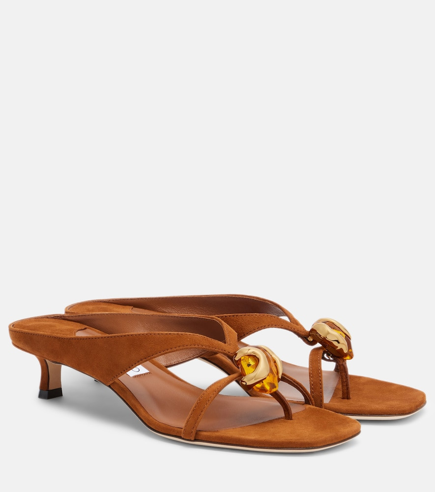 Jimmy Choo Emeri embellished suede sandals | Mytheresa (US/CA)