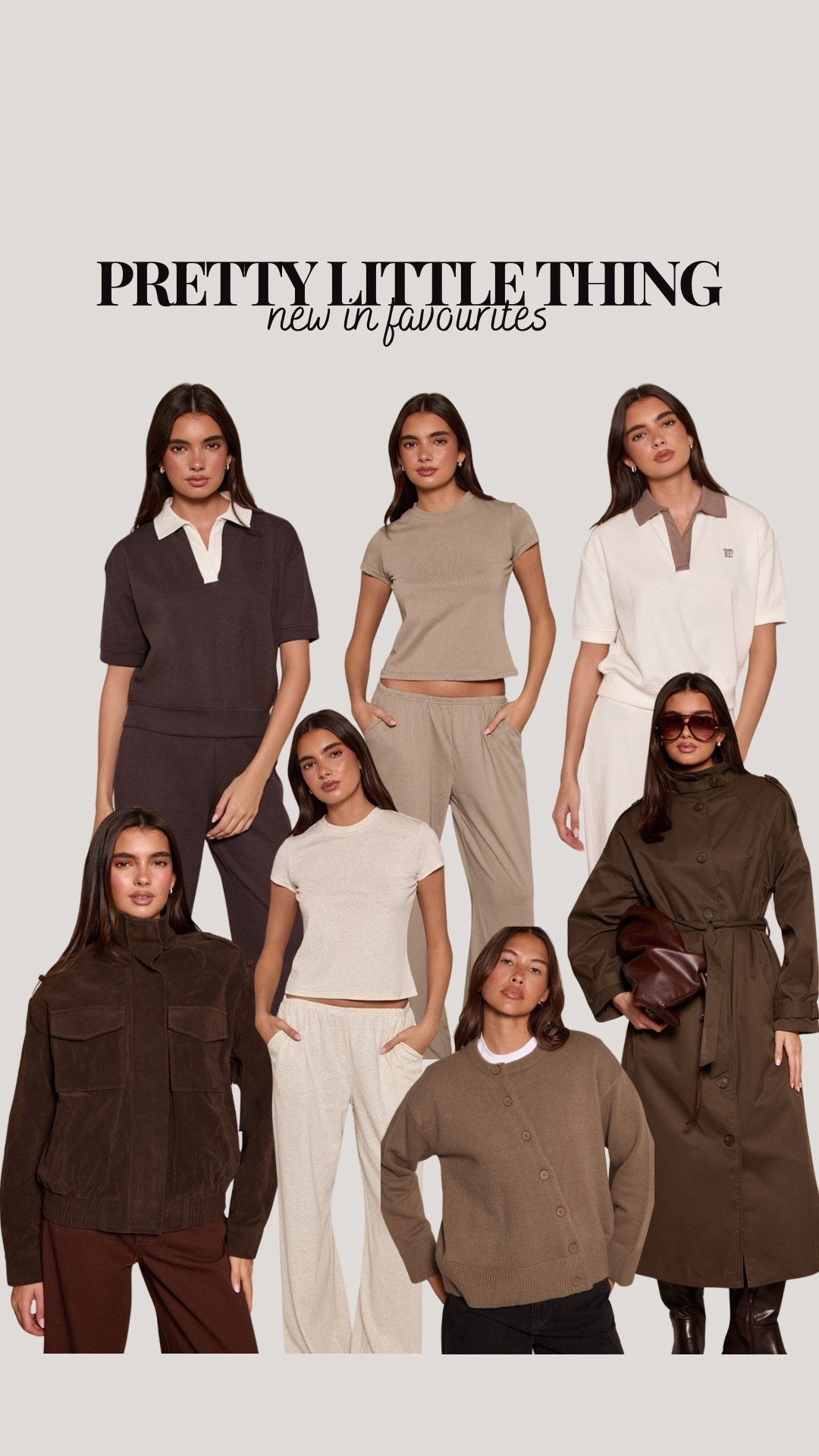 PLT new in favourites 🤎

PLT, pretty little thing, loungewear, brown lounge set, trench coat, funnel neck, suede jacket, brown jacket, cardigan, knitwear 