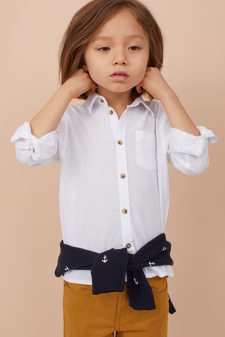 Linen-blend Shirt | H&M (US + CA)