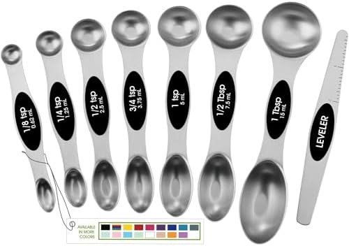 Spring Chef Stainless Steel Magnetic Measuring Spoons Set with Strong N45 Magnets, Heavy Duty Met... | Amazon (US)