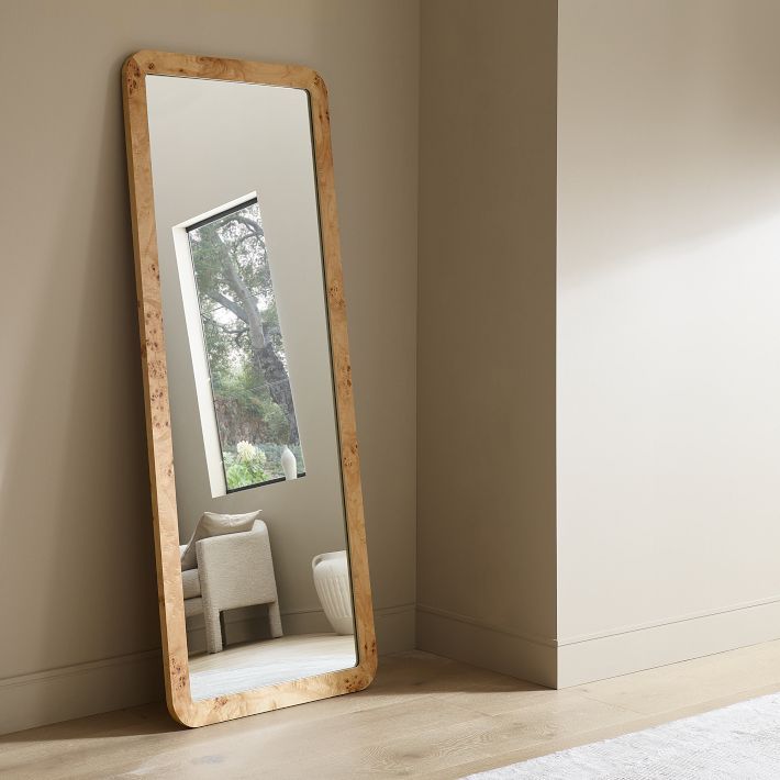 Burled Wood Floor Mirror | West Elm (US)