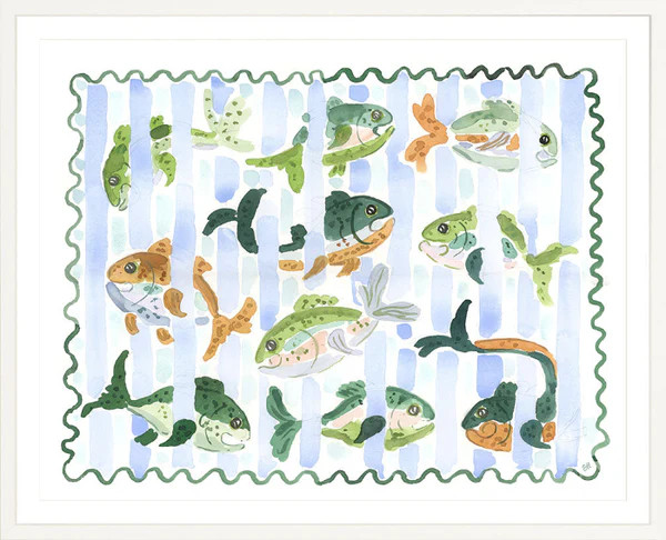 The "Stripe Splash" Fish Watercolor Fine Art Print | Evelyn Henson