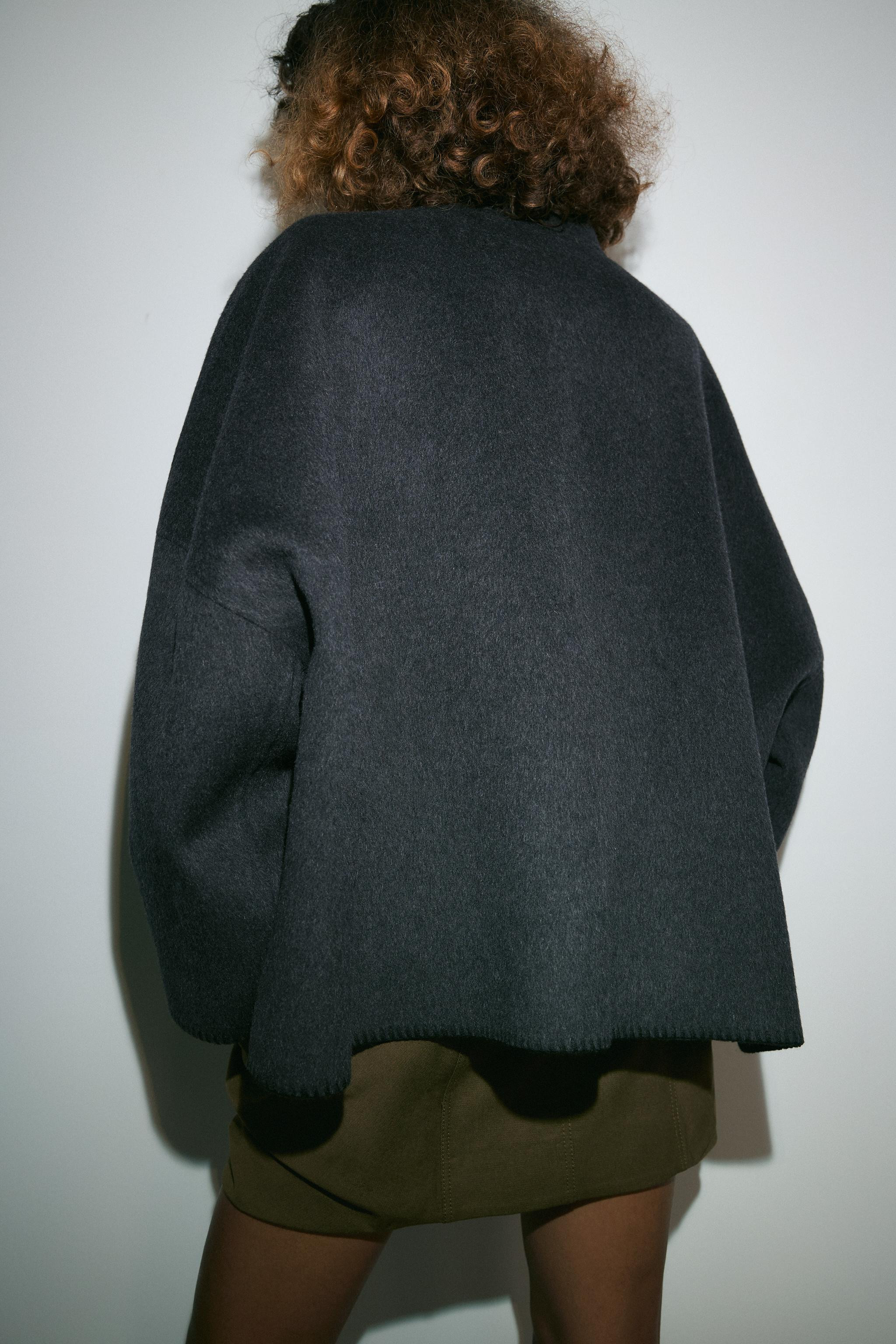 WOOL BLEND SHORT COAT ZW COLLECTION | Zara US