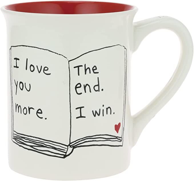 Enesco Our Name is Mud Love You More Happy Ending Story Coffee Mug, 16 Ounce, Multicolor | Amazon (US)