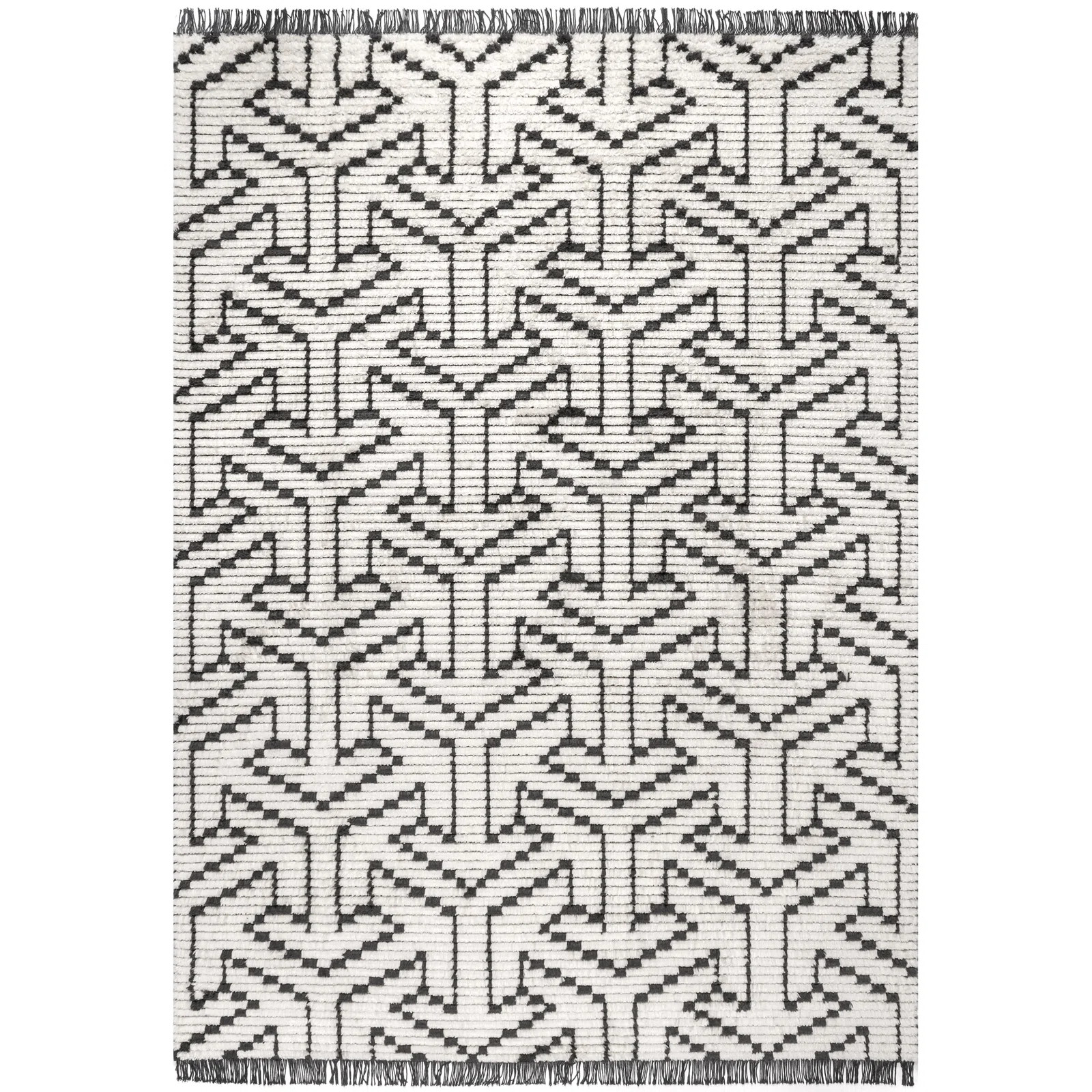 Geometric Area Rug in Beige/Black | Wayfair North America