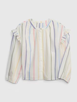 Kids Striped Ruffle Shirt | Gap (US)