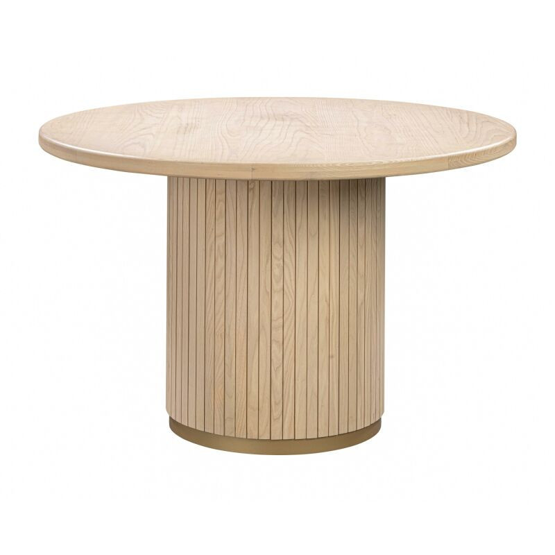 Chelsea Natural Oak Wood Round Dining Table | Homethreads