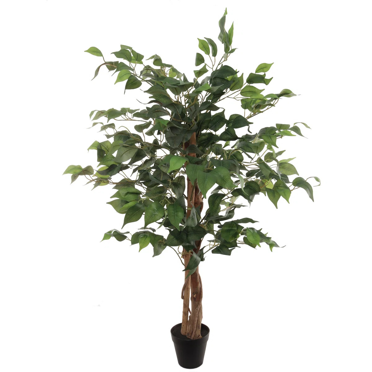 3 ft Tall Artificial Ficus Tree in Pot - Realistic Faux Tree for Home and Office Decor | Wayfair North America