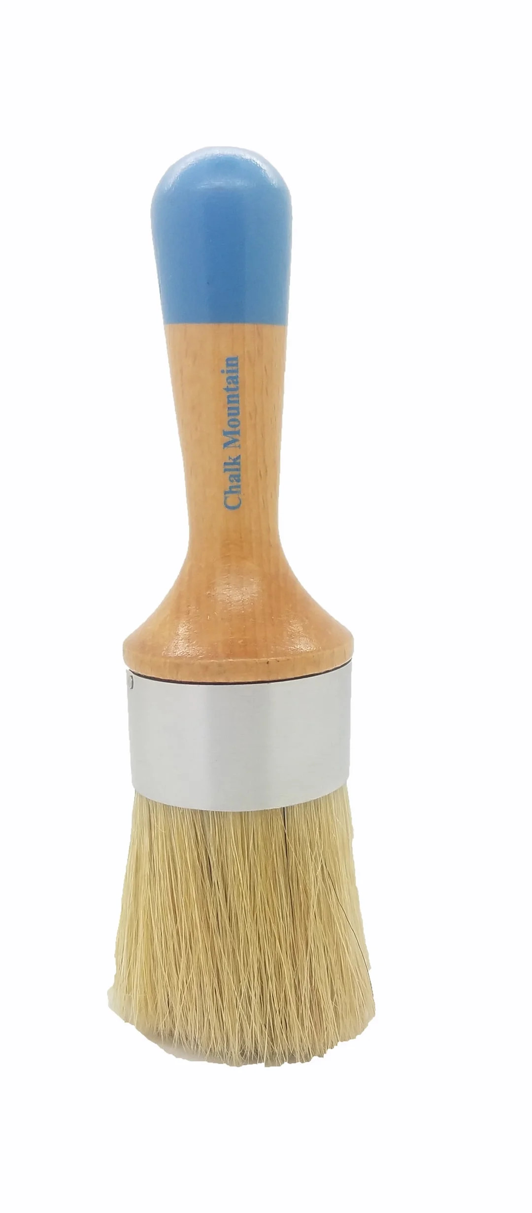 Ergonomic Large Round Boar Hair Paint Bristle Furniture Wax Brush with Durable Varnished Handle | Walmart (US)