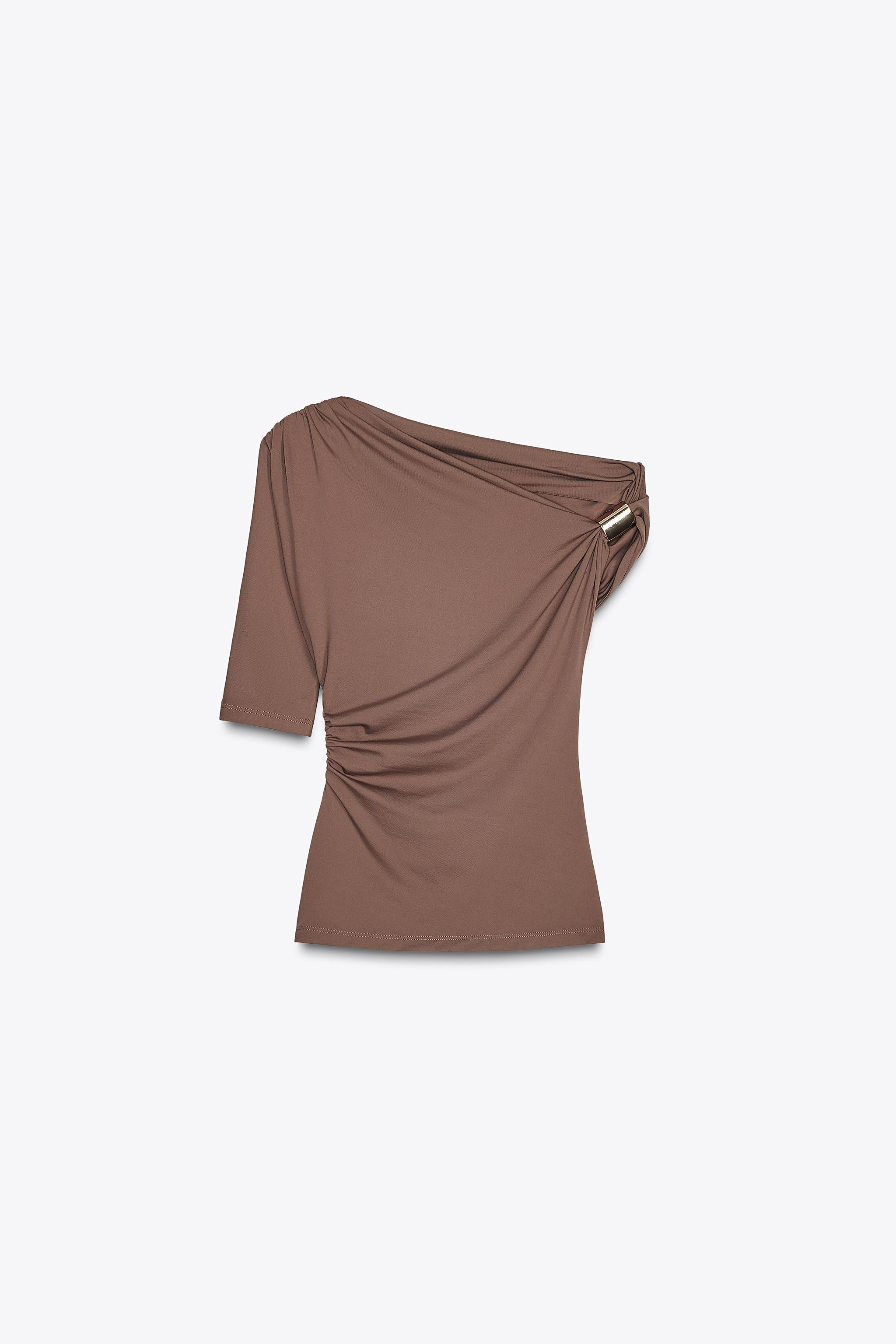 ASYMMETRIC POLYAMIDE TOP | Zara US