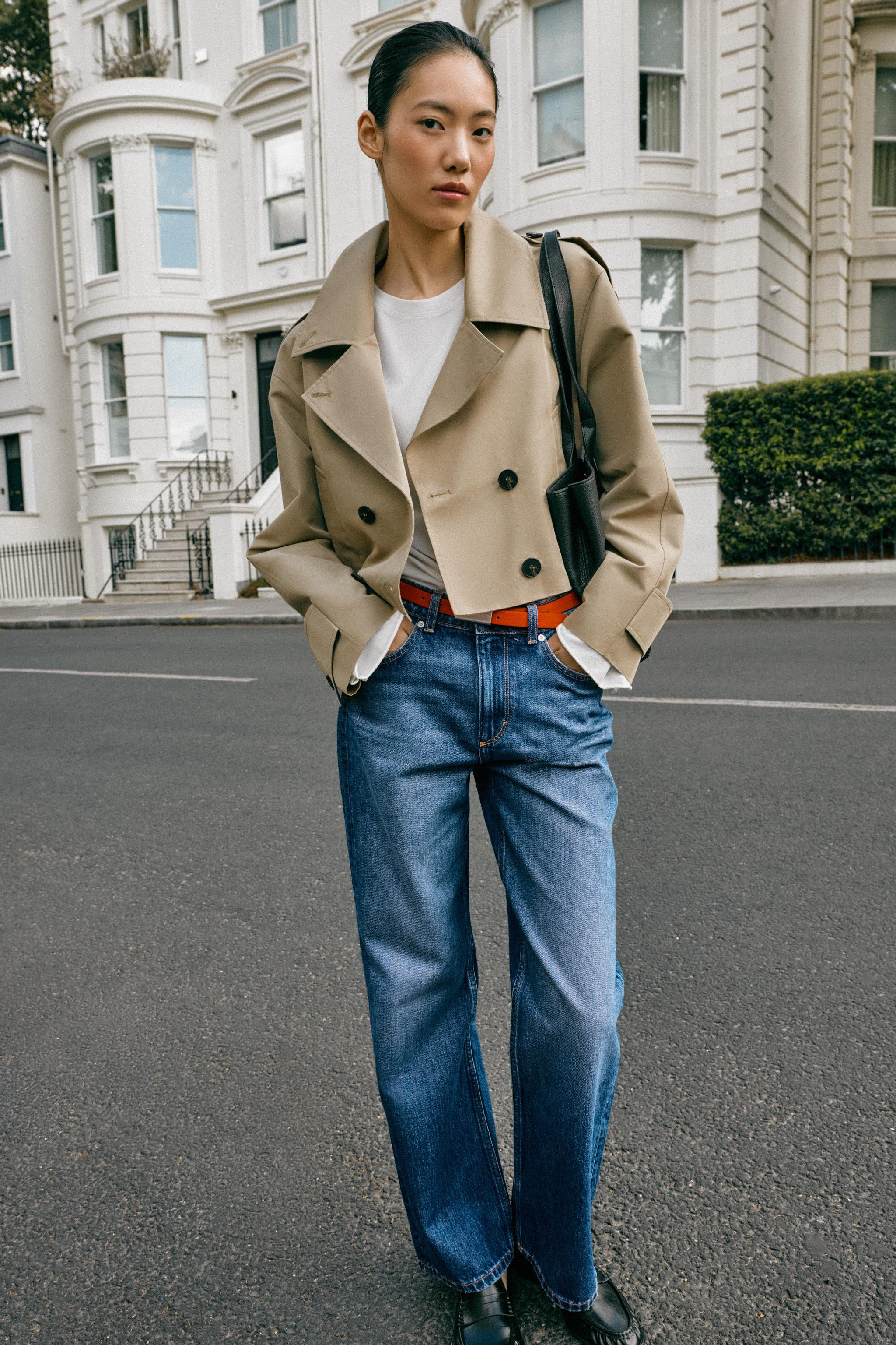 SHORT DOUBLE-BREASTED TRENCH JACKET | Zara US