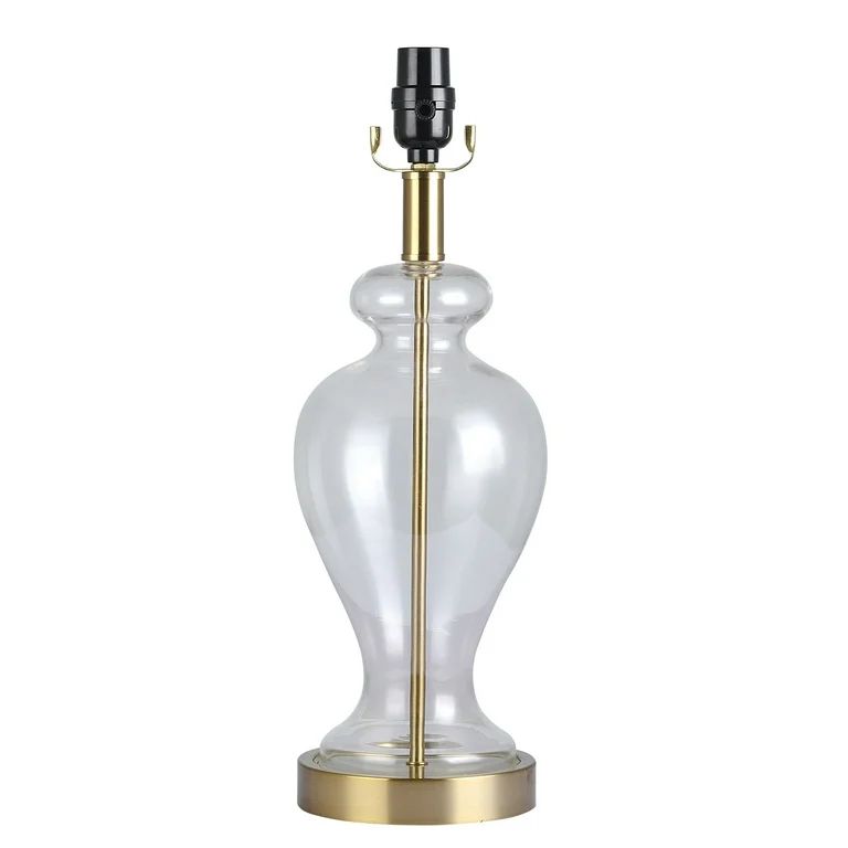 Simplee Adesso Brass and Glass Table Lamp Base, Transitional, 18"H - Walmart.com | Walmart (US)