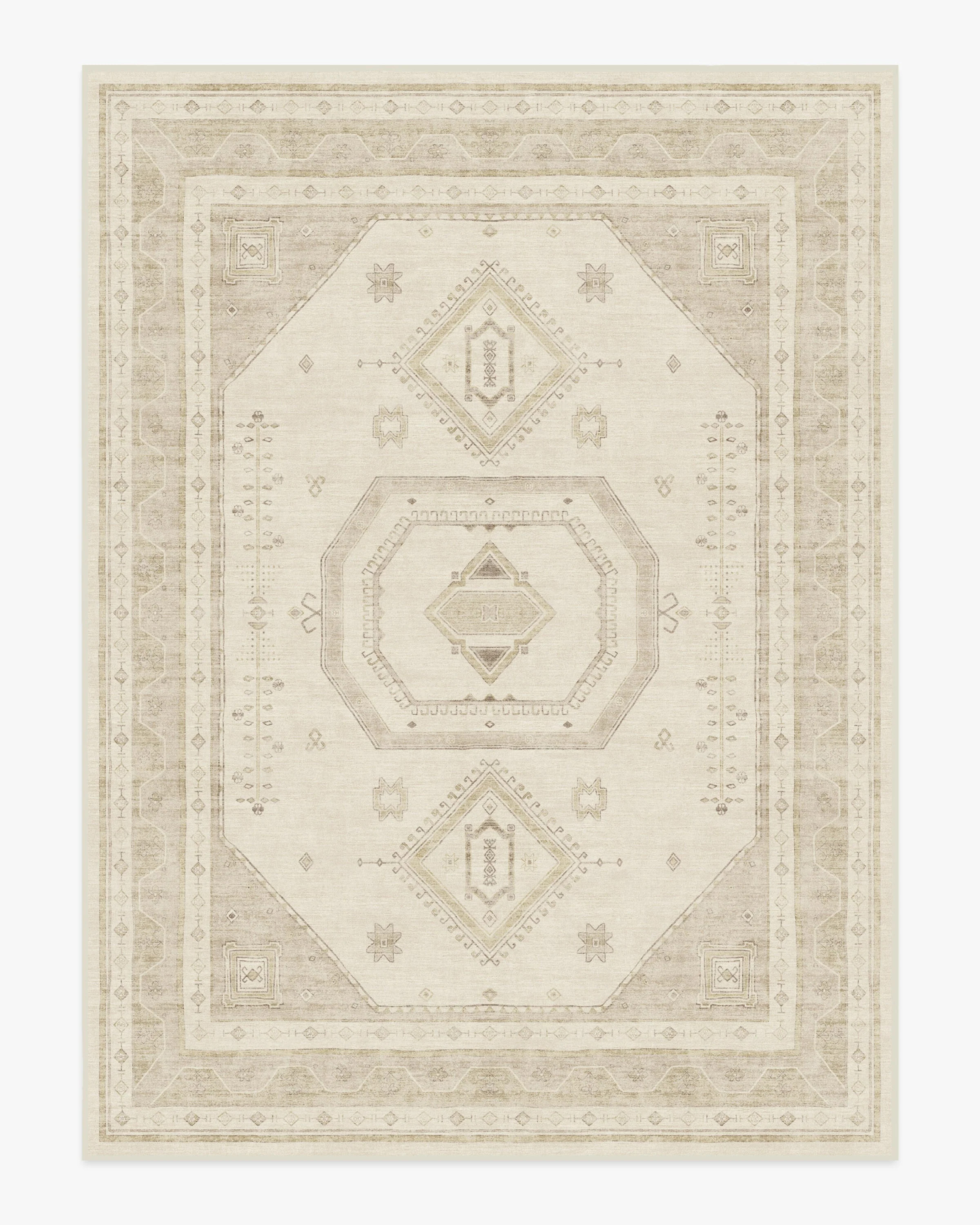 Shira Ivory & Natural Flatwoven Rug | Ruggable US | Ruggable