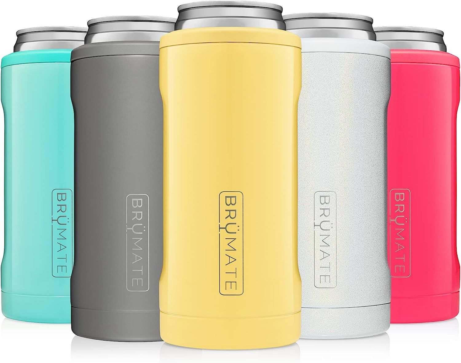 BrüMate Hopsulator Slim Can Cooler Insulated for 12oz Slim Cans | Skinny Can Coozie Insulated St... | Amazon (US)