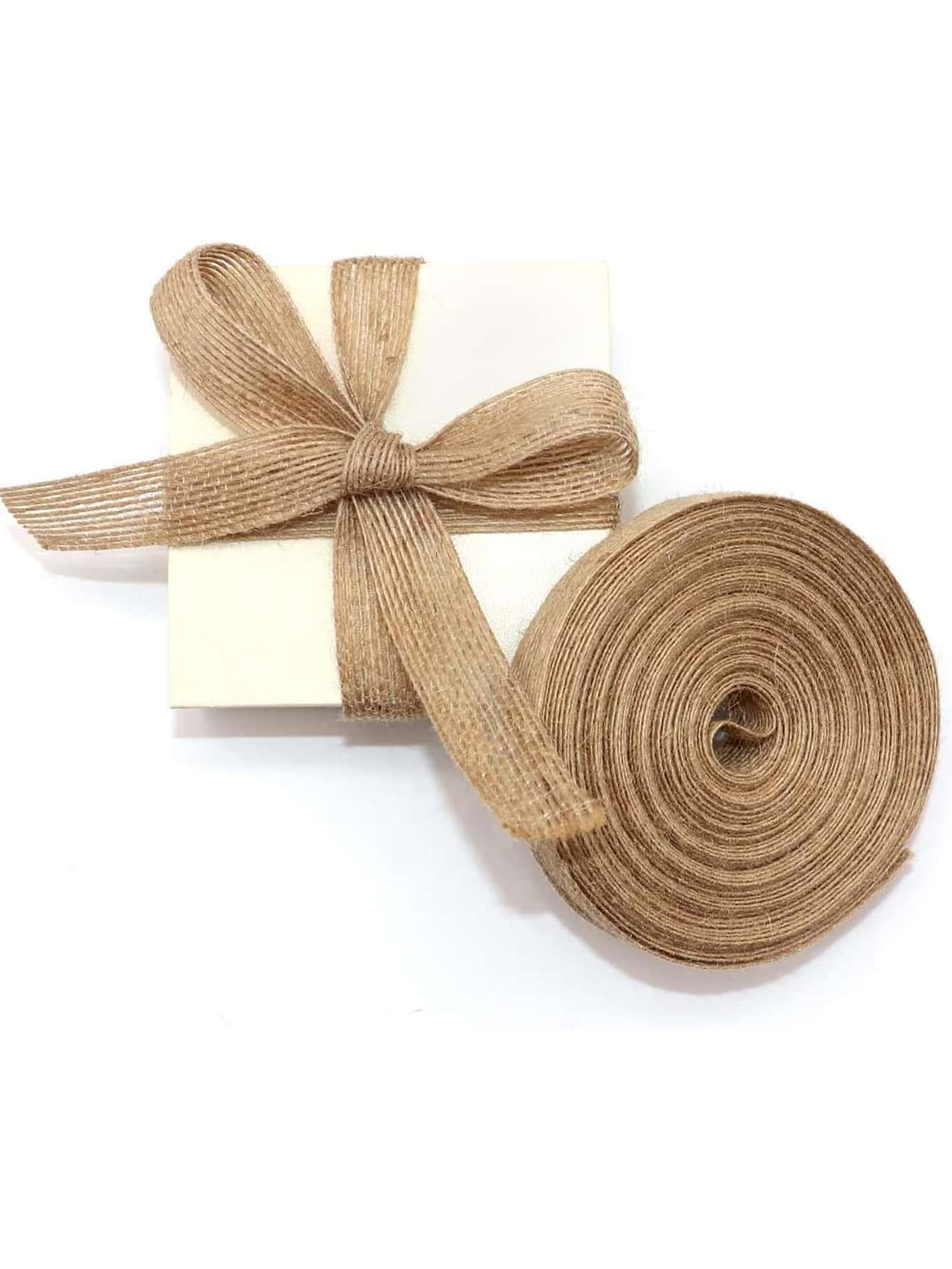 10 Yards Natural Jute Ribbon Bow Crafts DIY Vintage Jute Burlap Fabric Gift Wrap Sewing Party Wed... | SHEIN