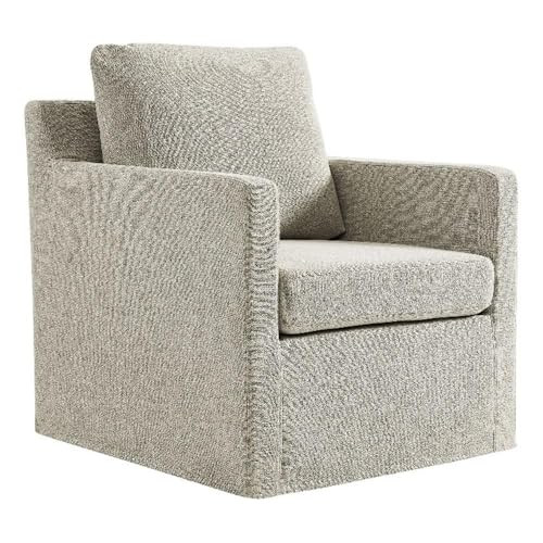Modway Serene swivel accent armchair in natural linen