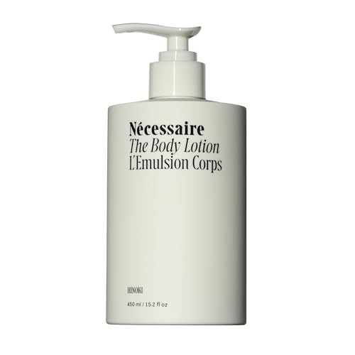 Nécessaire The Body Lotion with Pump. Hinoki. Multi-Peptide Firming Lotion to Moisturize, Firm, Strengthen. 2.5% Niacinamide, Vitamin C/E + Omega 6/9. 450ml / 15.2 fl oz | Amazon (US)
