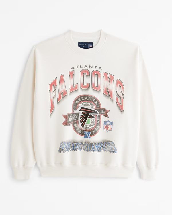 Men's Atlanta Falcons Graphic Crew Sweatshirt | Men's Tops | Abercrombie.com | Abercrombie & Fitch (US)