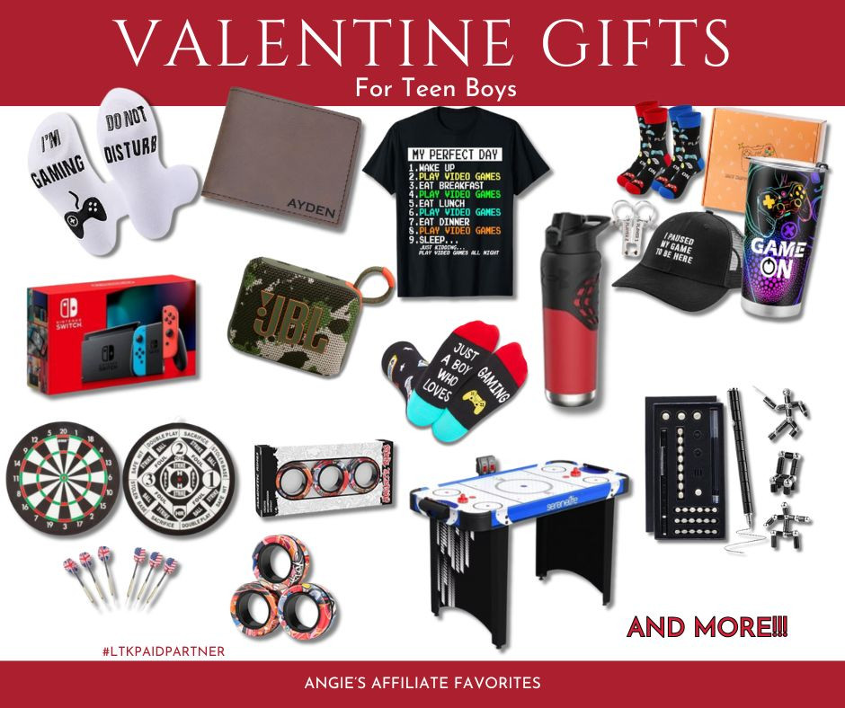 #paidpartner
🎁 Valentine’s Gift Guide for Teen Boys! 💙

Finding the perfect Valentine’s gift for teen boys can be tricky, but I’ve got you covered! Whatever they're into, here are some fun and thoughtful ideas that will definitely earn you cool points:
 Tech & Gadgets
Fidget Toys
Games
Gaming themed apparel 
Personalized wallet
Personal Bluetooth speaker
And so much more! 


#ValentinesGifts #TeenBoyGifts #GiftGuideForHim #LTKGiftGuide
#LTKTeens






 

 #LTKGiftGuide #LTKKids