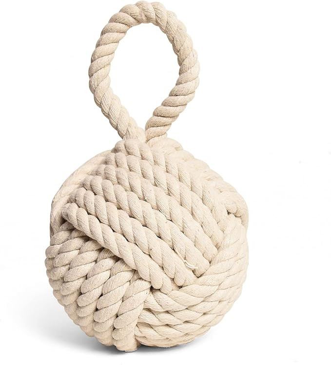 Amazon.com : Pomeat Decorative Door Stop, Rope Door Stop, Weighted Door Stopper, Knot Nautical Do... | Amazon (US)