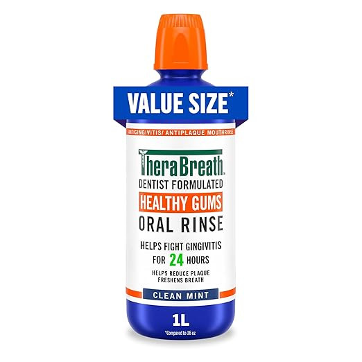 TheraBreath Healthy Gums Oral Rinse, Antigingivitis, Clean Mint Flavor, Dentist Formulated to Hel... | Amazon (US)