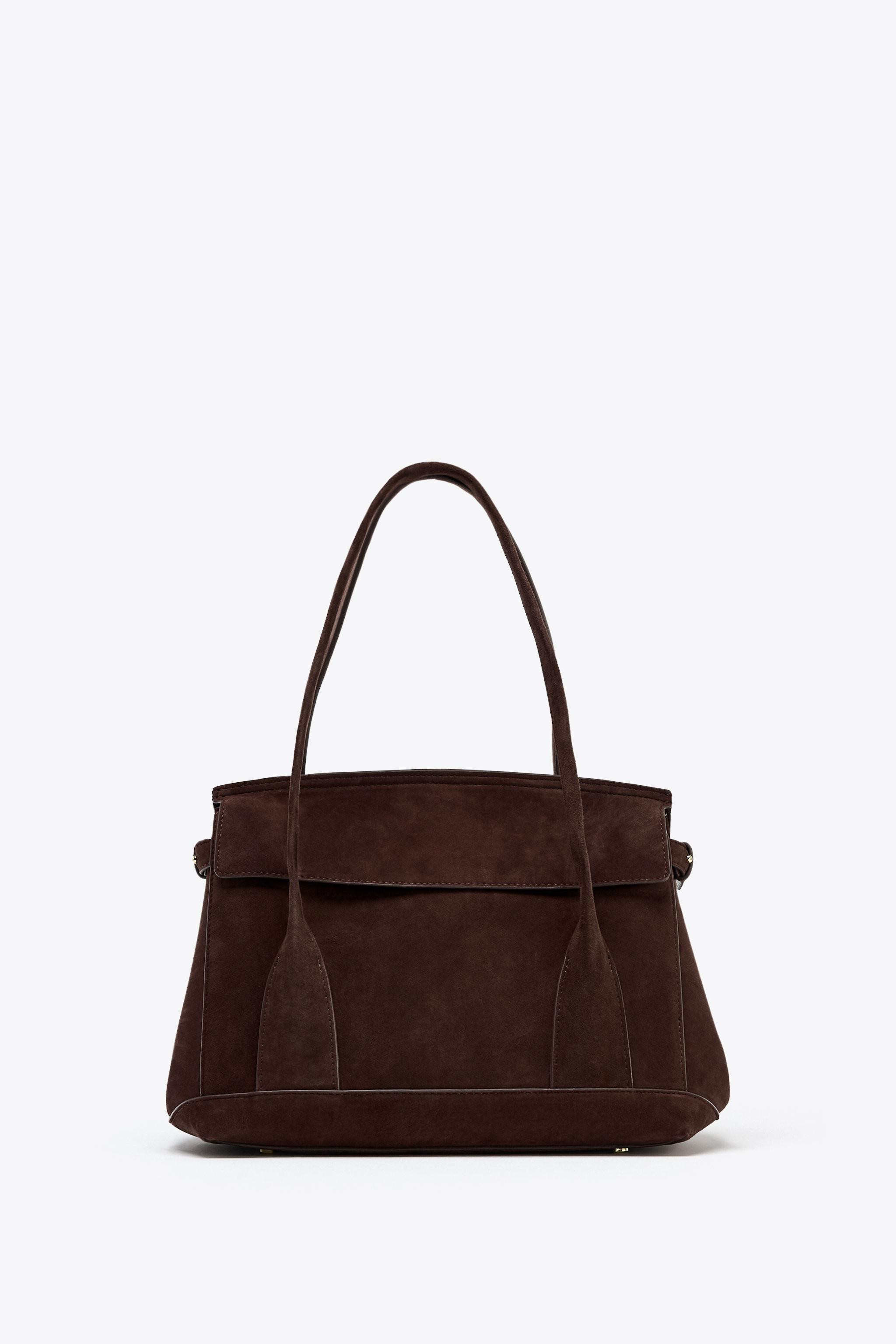 SPLIT LEATHER CITY BAG | Zara US