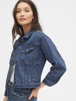 Recycled Cropped Icon Denim Jacket | Gap (US)