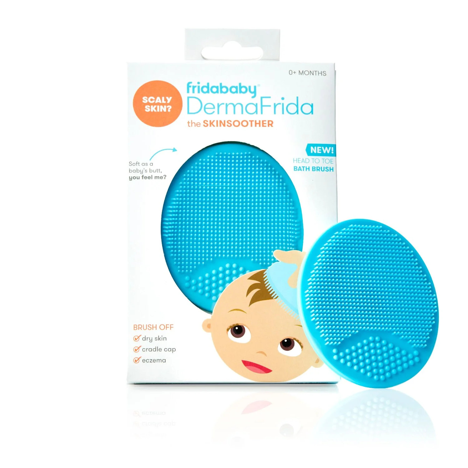 Frida Baby DermaFrida SkinSoother Exfoliating Scalp Scrubber for Cradle Cap, Dry Skin, and Eczema | Walmart (US)