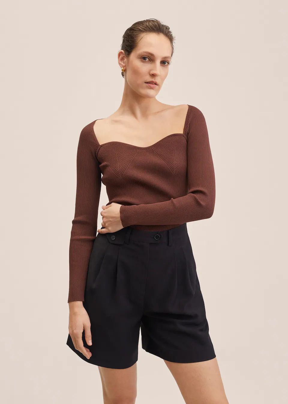 Bra-effect knitted sweater | MANGO (US)