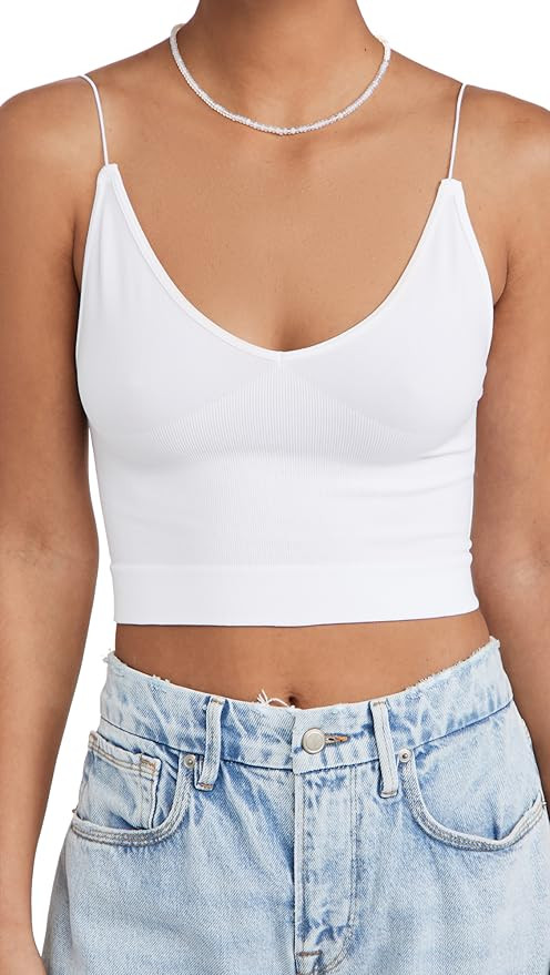 Free People Women's Ribbed V Neck Brami Top | Amazon (US)