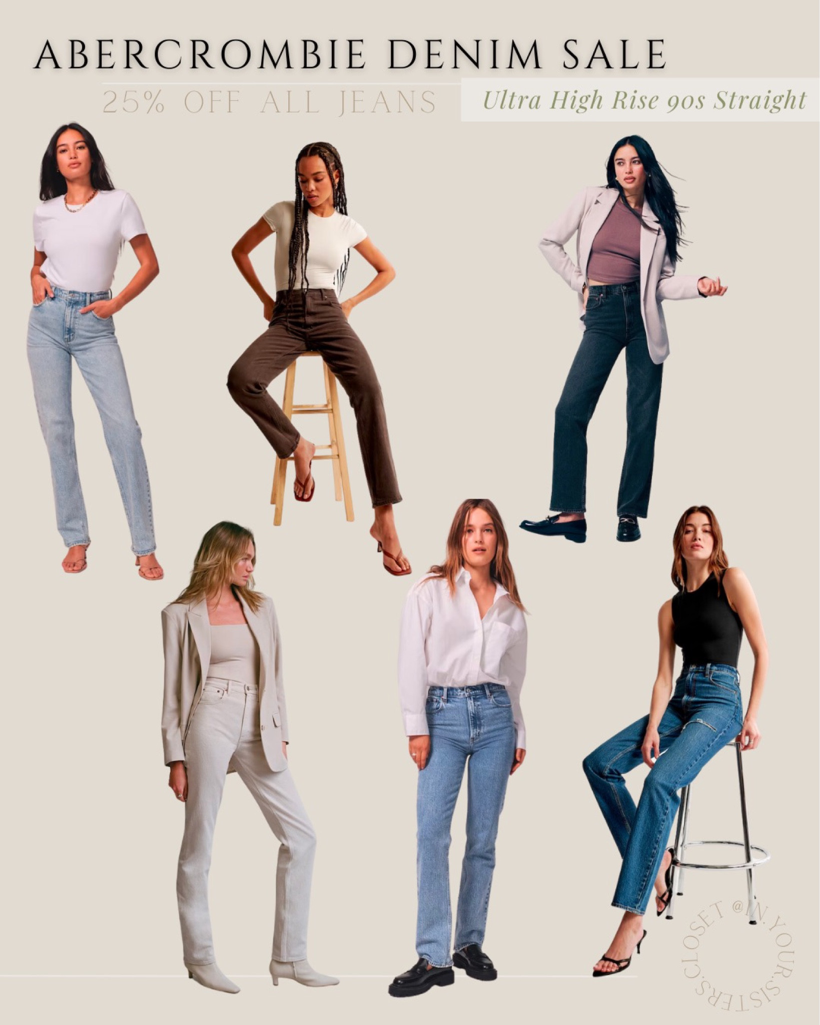 Abercrombie denim sale! 25% off all jeans 🙌 time to stock up for the fall 🤗

The ultra high rise 90s straight is one of the most popular styles sold by A&F right now! 

#LTKunder100 #LTKSeasonal #LTKsalealert