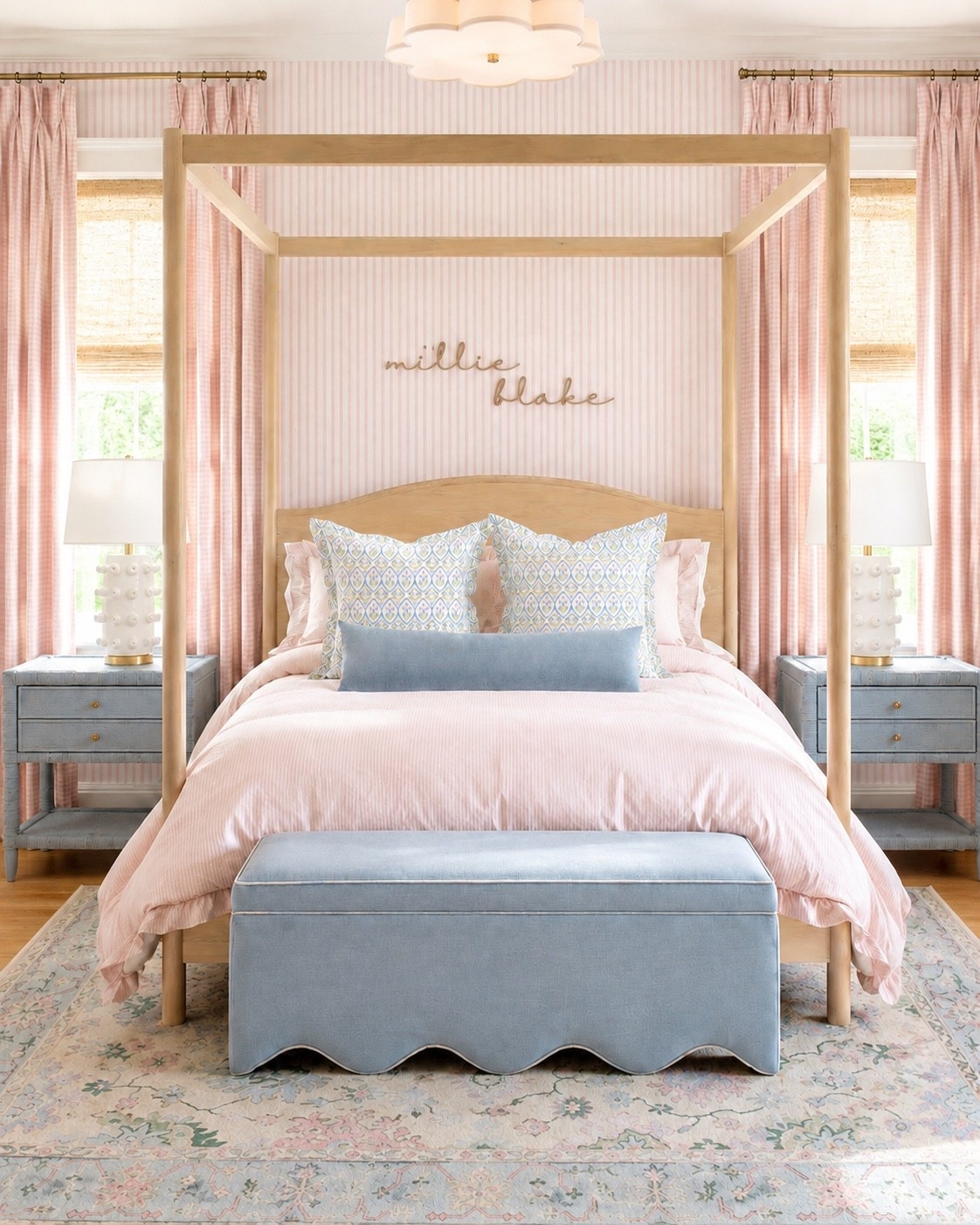 Remi’s new bedroom design the main her canopy bed here is on sale and the nightstands and lamps are major sell out risk ! How cute is this space coming together already! 

Bedroom girls bedroom bed rug nightstand lamp wallpaper bedding

#LTKHome #LTKSaleAlert #LTKKids