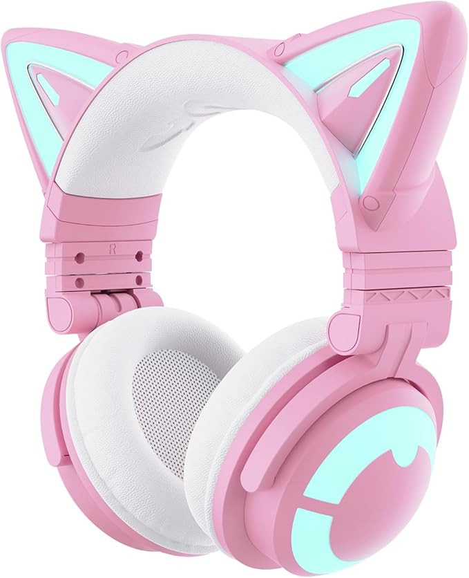 YOWU Cat Ear Headphones CE, Wired/Wireless Pink Gaming Headsets with Seamless Live Sound Experien... | Amazon (US)