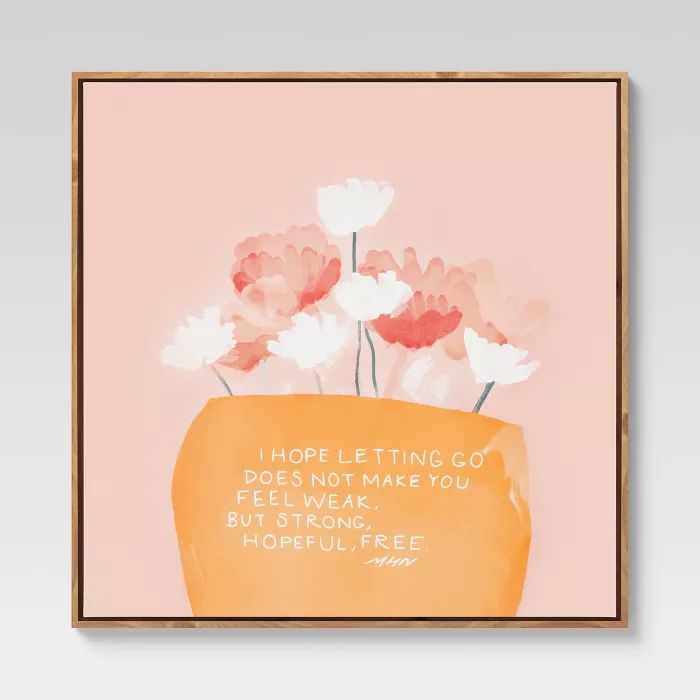 25" x 25" Bouquet Quote by Morgan Harper Nichols Framed Wall Canvas | Target