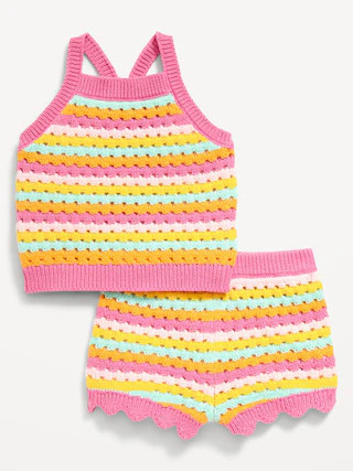 Crochet-Knit Tank Top and Shorts Set for Baby | Old Navy (CA)