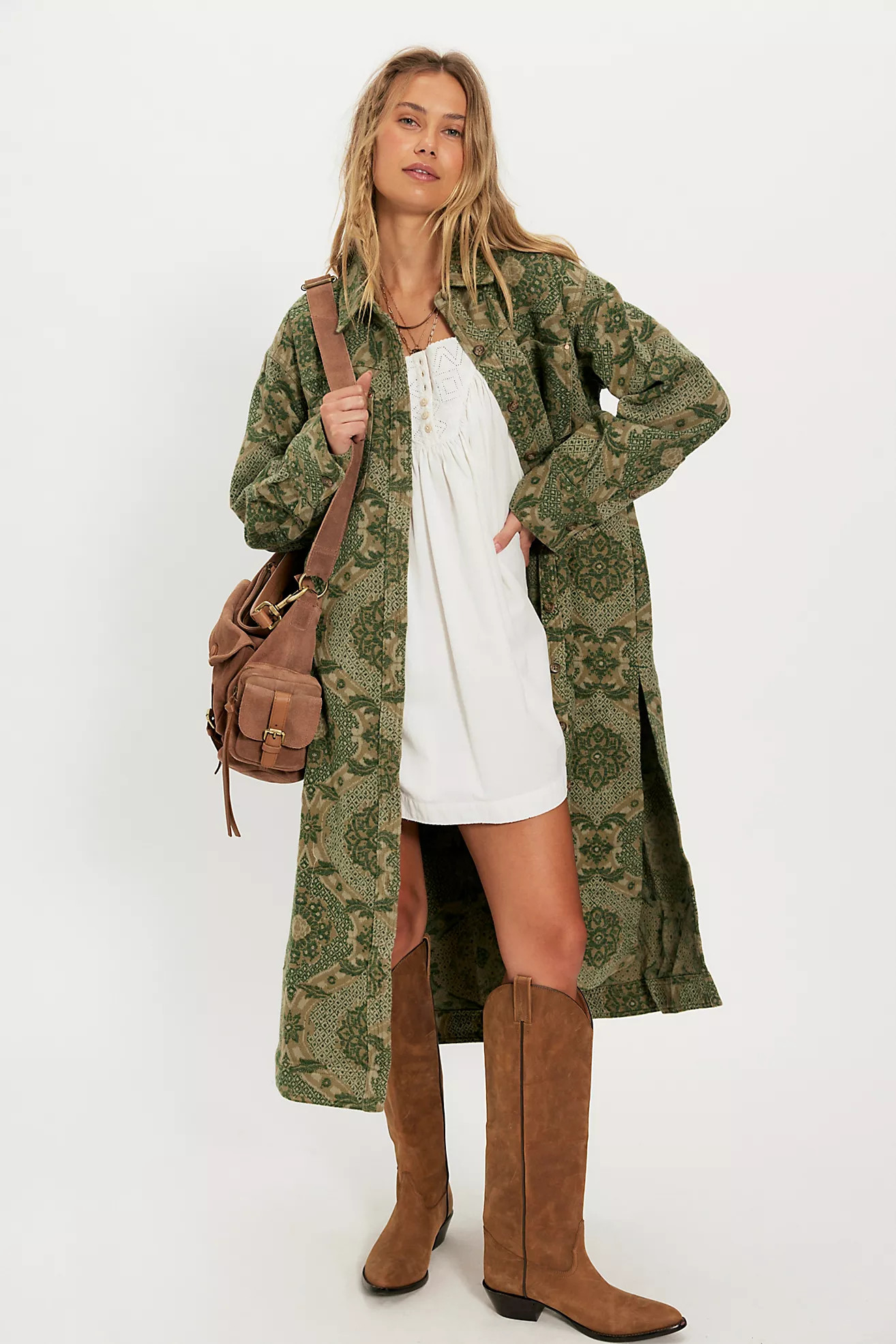 We The Free Brick Lane Jacquard Maxi Shirt Jacket | Free People (Global - UK&FR Excluded)