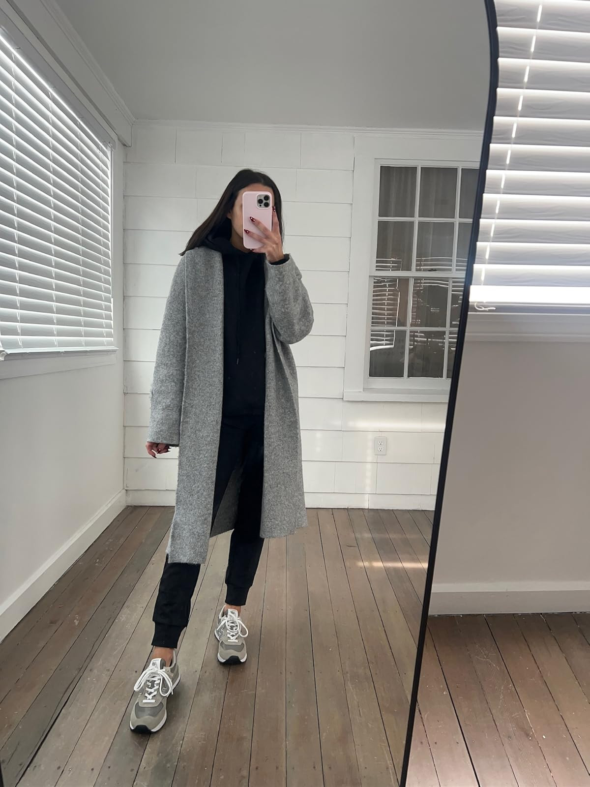 Elevated joggers winter outfit! Joggers in XS, hoodie in M, cardigan in S. 
 

 #LTKPetite #LTKFindsUnder100